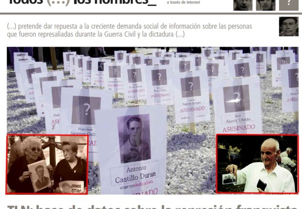 Todos Los Nombres.  Base de datos de víctimas del franquismo en Andalucía, Extremadura y Norte de África's header image